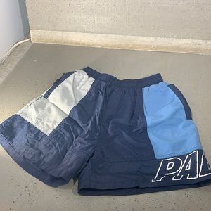 Palace nylon summer swim shorts navy blue white